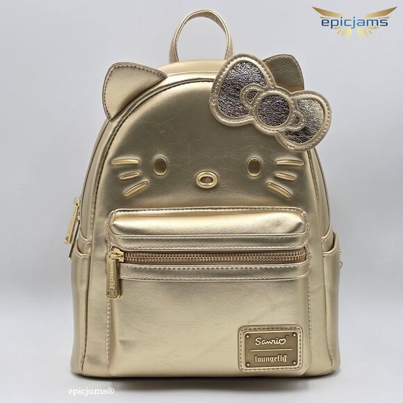 Loungefly Sanrio Sanrio Hello Kitty 50th Anniversary Gold Mini Backpack